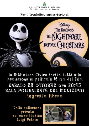 Proiezione per il 30° anniversario di "Nightmare before Christmas"