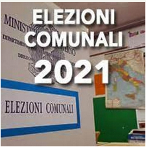 Elezioni Comunali 2021 - Domenica 3 ottobre 2021 - dalle 7,00 alle 23,00 e Lunedì 4 ottobre 2021 - dalle 7,00 alle 15,00
