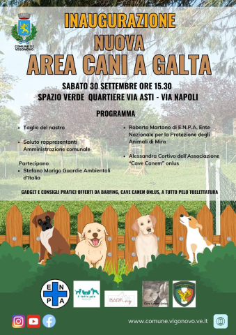 Inaugurazione nuova area cani a Galta