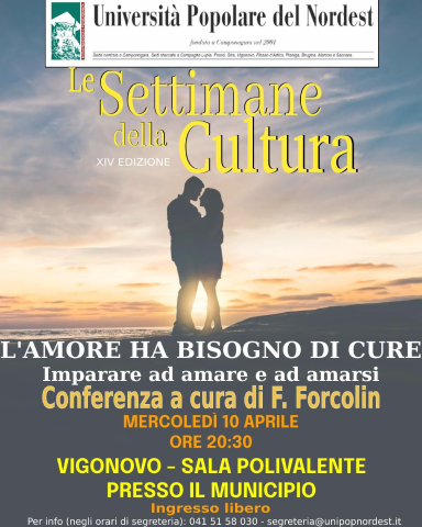 Conferenza: "L'amore ha bisogno di cure" con Francesco Forcolin