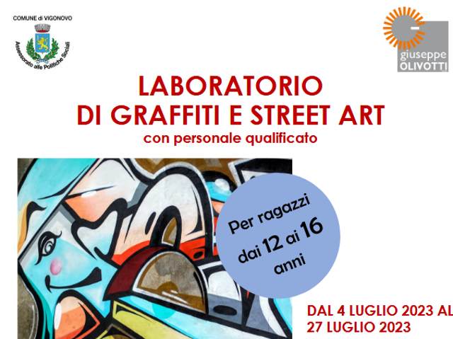Laboratorio gratuito di graffiti e street art per ragazzi dai 12 ai 16 anni