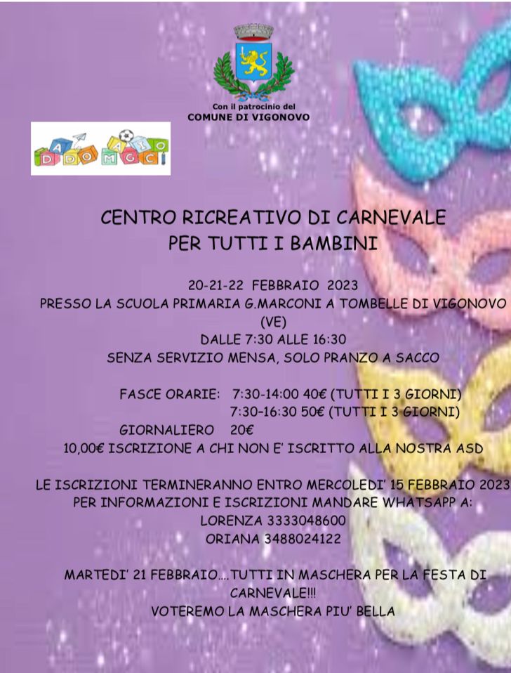 Centri ricreativi di Carnevale a Tombelle