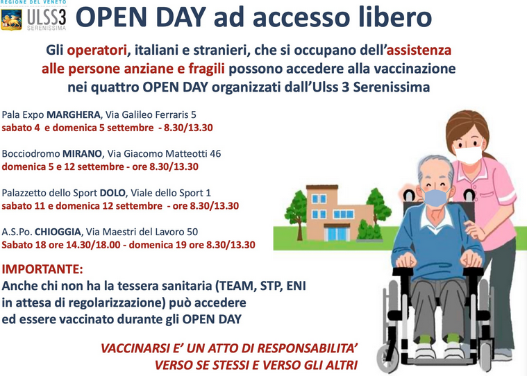 Open Day - vaccinazione badanti