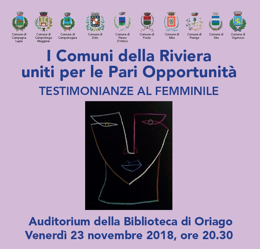 Testimonianze al femminile: i Comuni della Riviera uniti per le Pari Opportunità