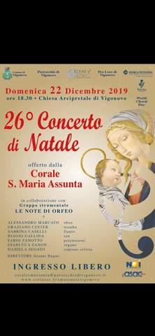26° Concerto di Natale della Corale S.M. Assunta