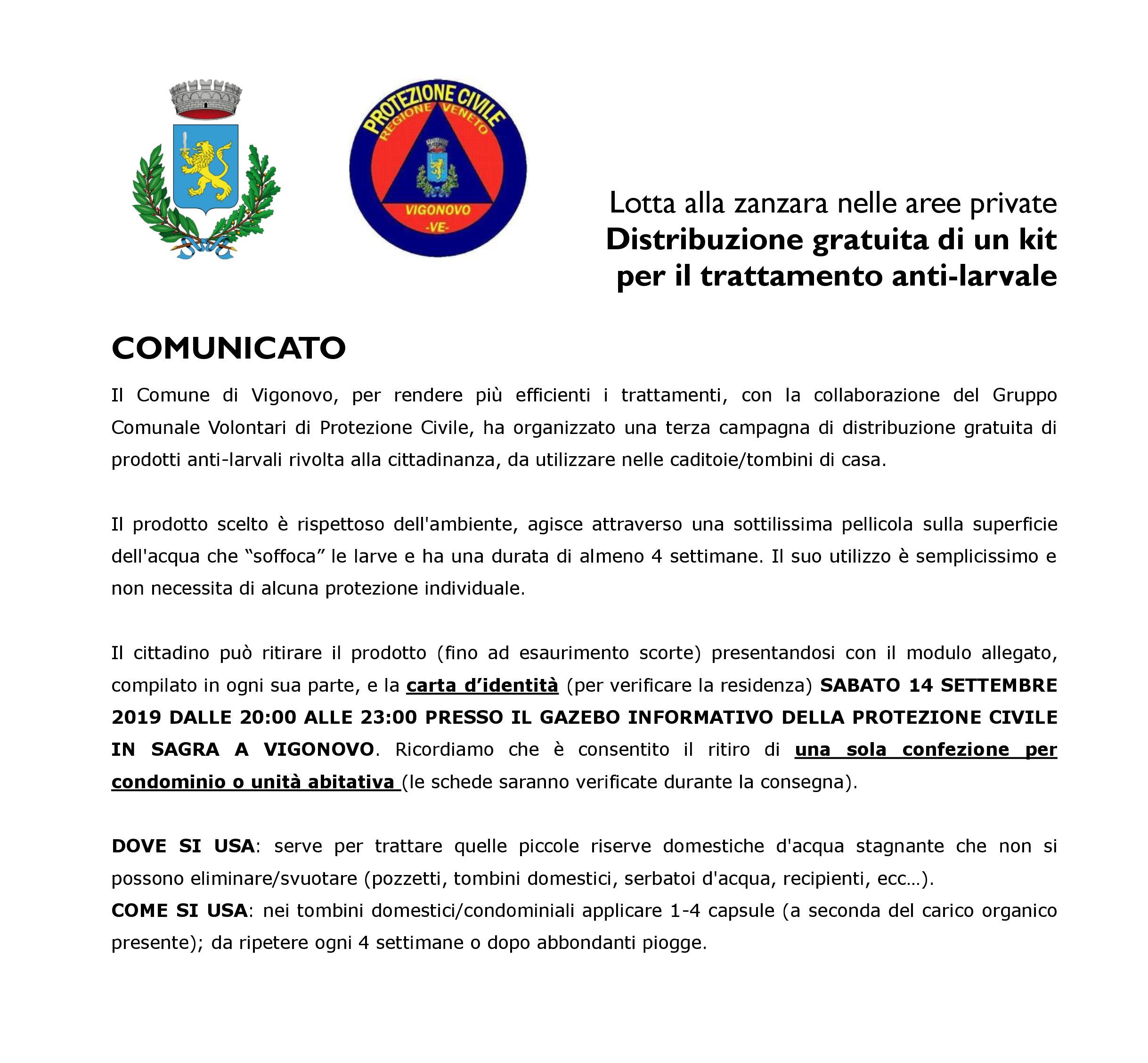 Distribuzione Prodotti Anti-larvali