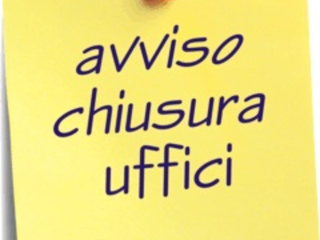 Chiusura uffici comunali 27 e 28 dicembre 2019