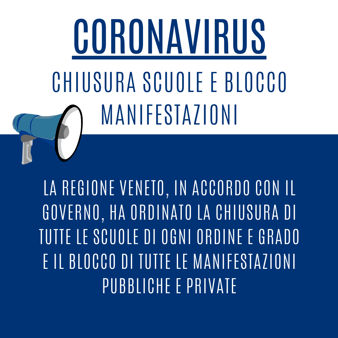 Comunicazione - Chiusura scuole e blocco manifestazioni