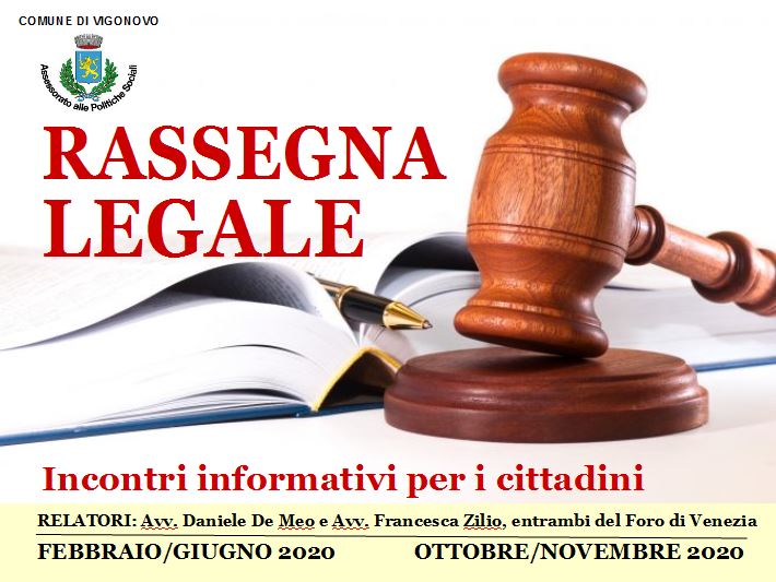 Rassegna Legale: incontro di marzo annullato