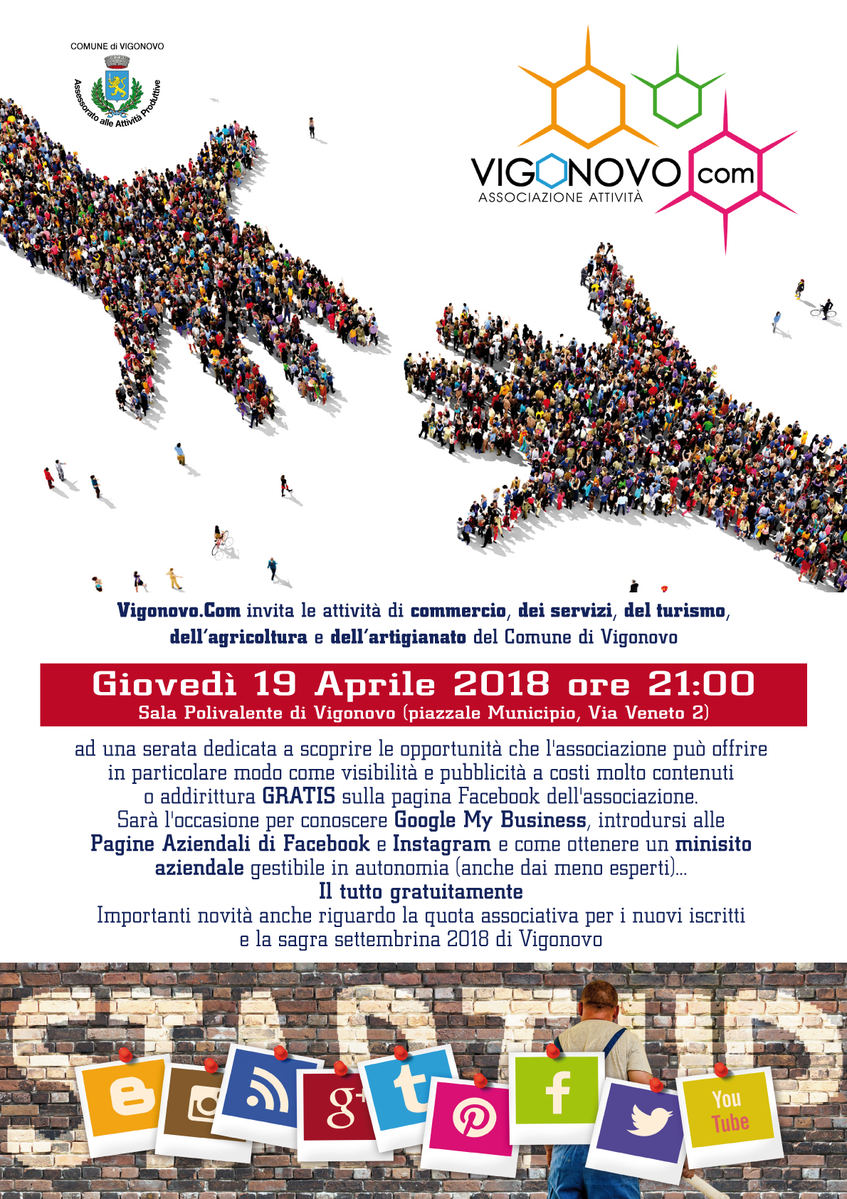 Serata informativa: i commercianti e i social
