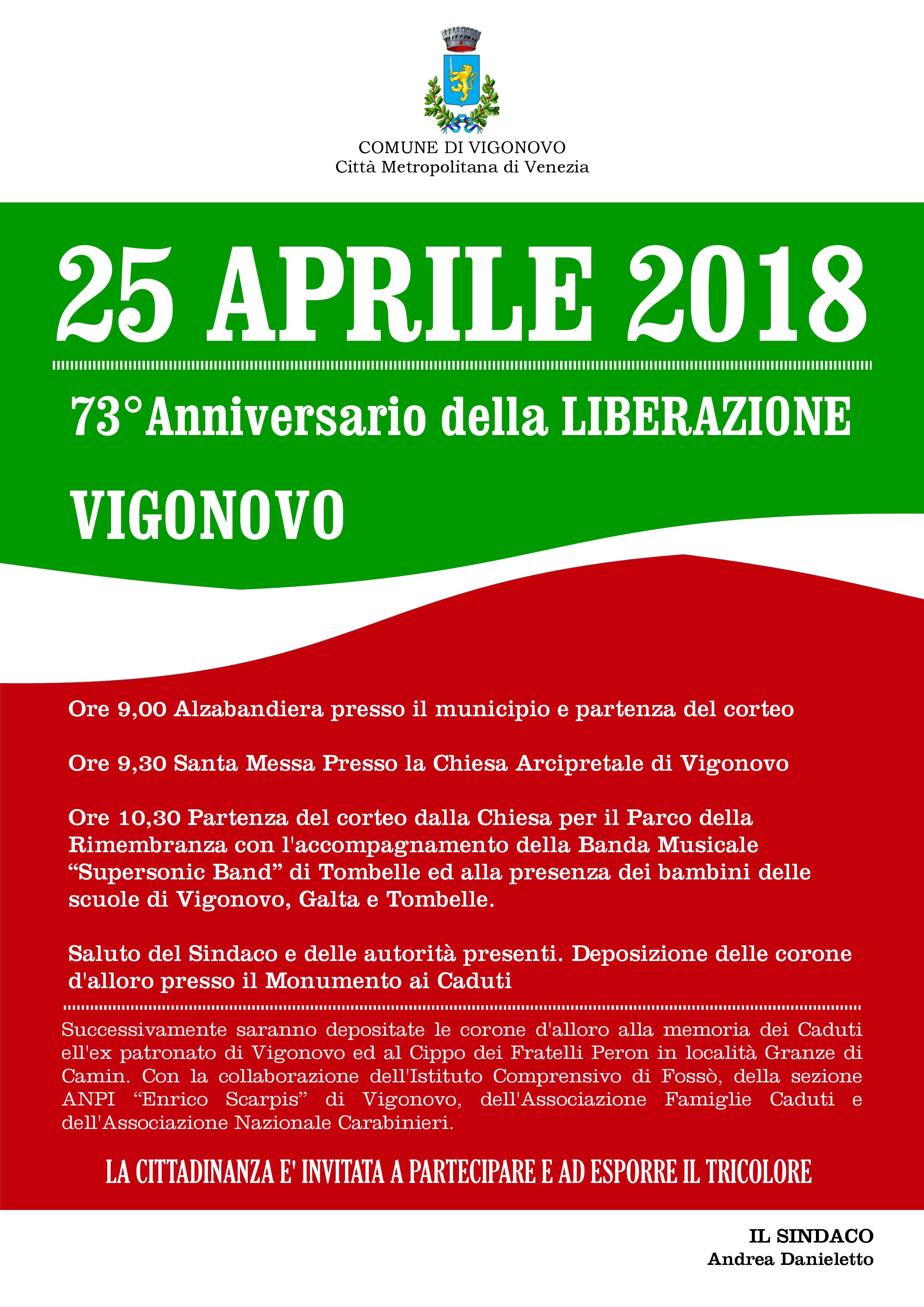 73° anniversario della liberazione
