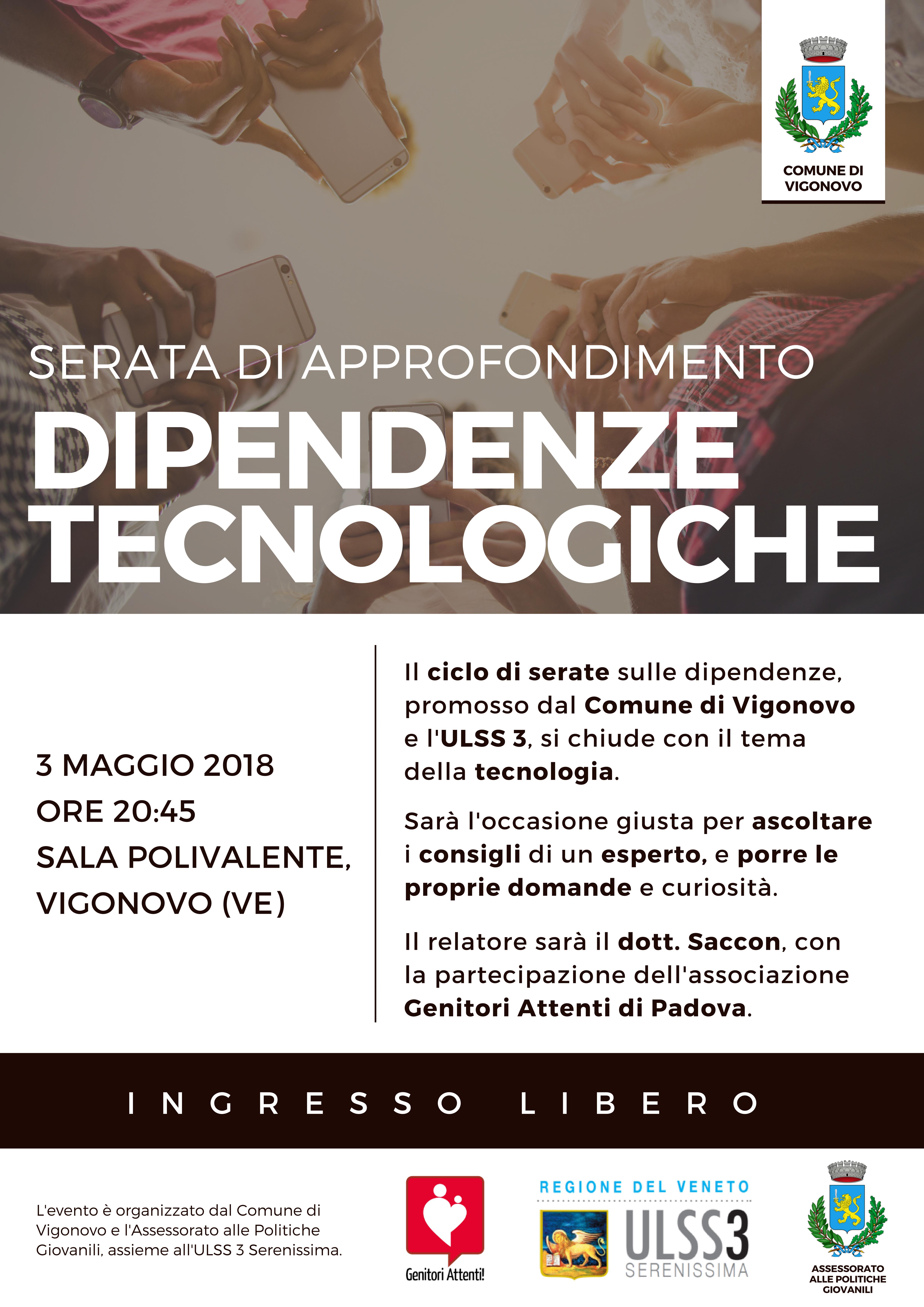 Serata informativa sulle dipendenze tecnologiche
